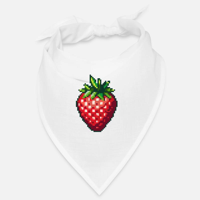 Pixel Erdbeere Sommer Frucht Bandana