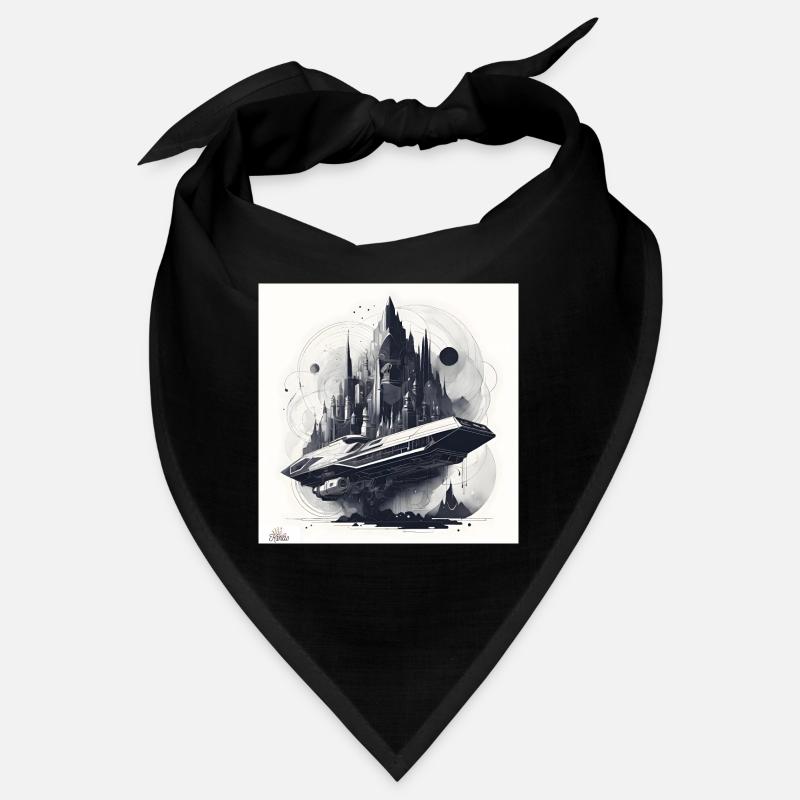 Sci fi city & ship Bandana