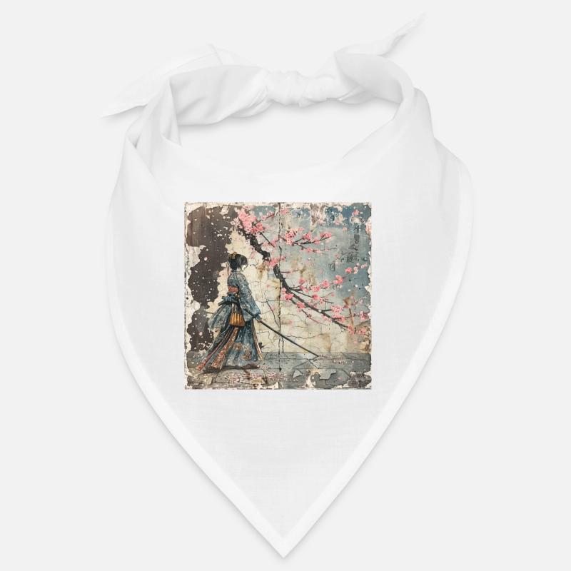 Japanisch, Samurai, Kirschblüte, Kunst, Ukiyo-E Bandana