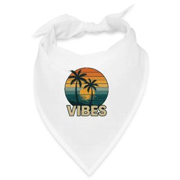 Vibes am Sonnenuntergang - Bandana - Weiß - Vorne