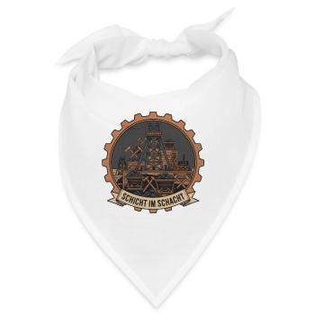 Schicht im Schacht Minenbadge - Bandana - Weiß - Vorne
