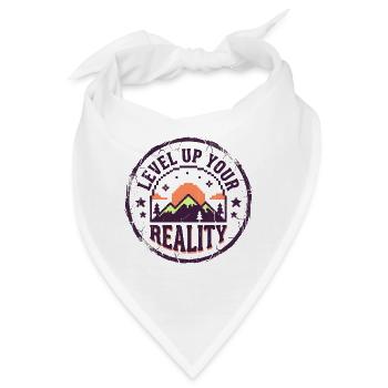 Level up your reality - Bandana - Weiß - Vorne