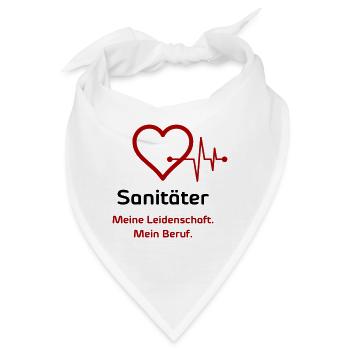 Sanitäter - Bandana - Weiß - Vorne