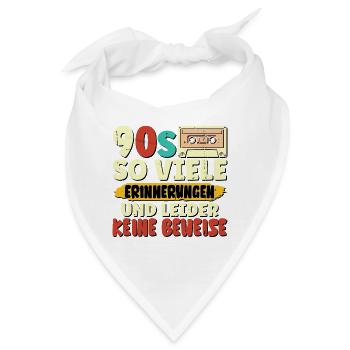 90s So viele Erinnerungen - Bandana - Weiß - Vorne