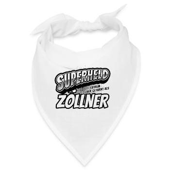 Superheld, clever getarnt als Zöllner - Bandana - Weiß - Vorne