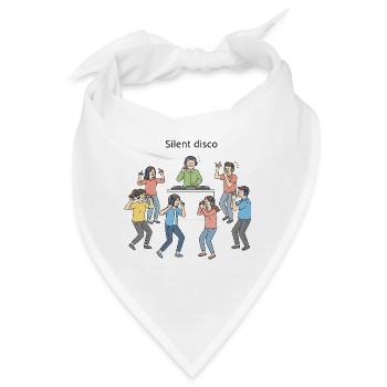 Silent Disco: Die Party im Kopf ! - Bandana - Weiß - Vorne