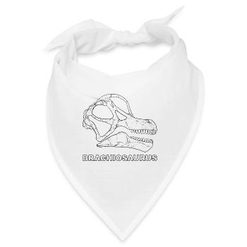 Brachiosaurus Fossil Kopf - Bandana - Weiß - Vorne