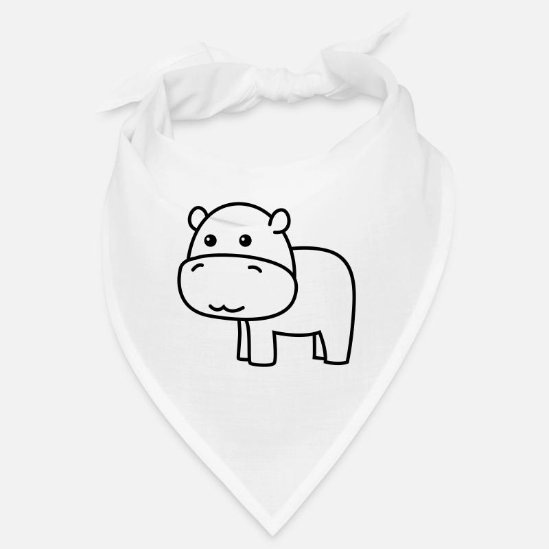 Hippopotame animal comique Bandana