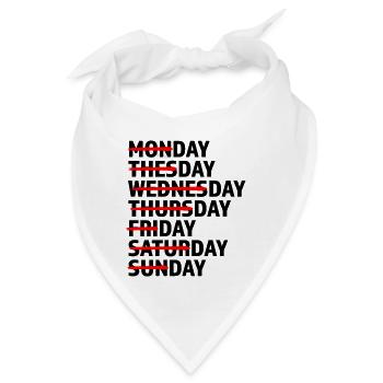 Every Day Day Day - Bandana - Weiß - Vorne
