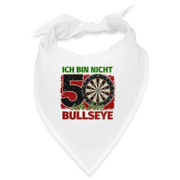 Ich bin nicht 50 ich bin Bullseye Geburtstag Dart - Bandana - Weiß - Vorne