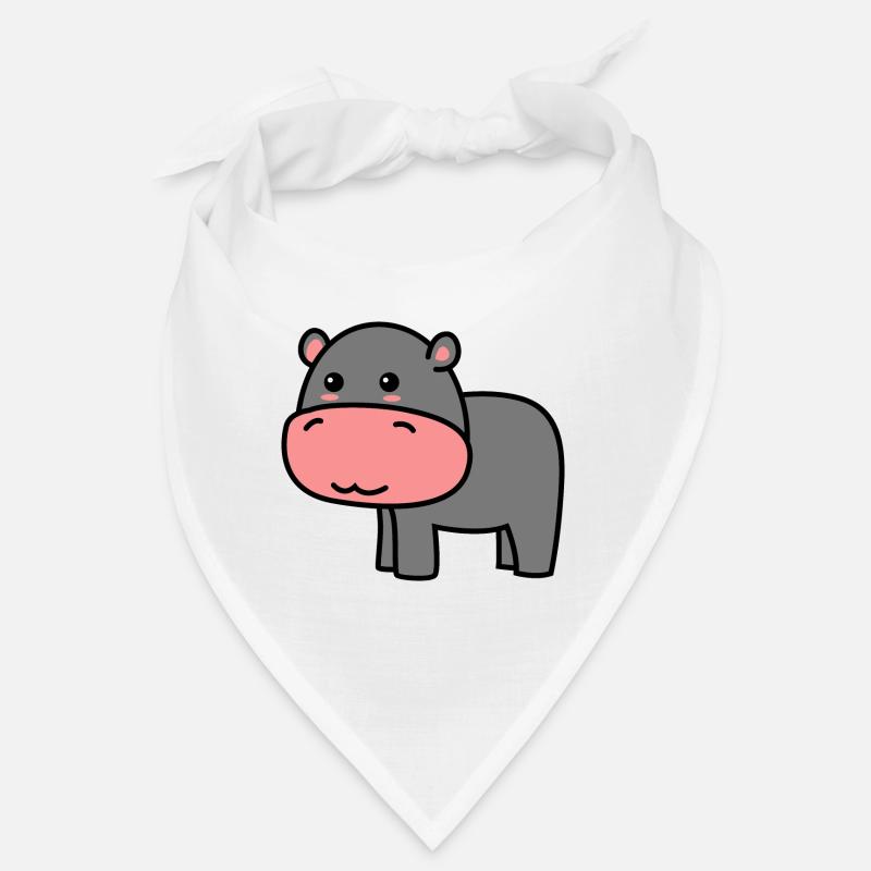 Hippopotame Comic Animal Bandana