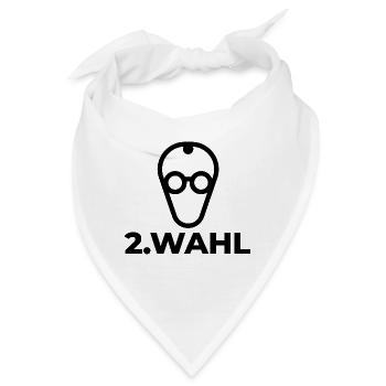 Merz - 2. Wahl Kanzler - nein zu Merz - Bandana - Weiß - Vorne