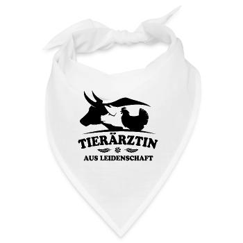 Tierärztin aus Leidenschaft - Bandana - Weiß - Vorne