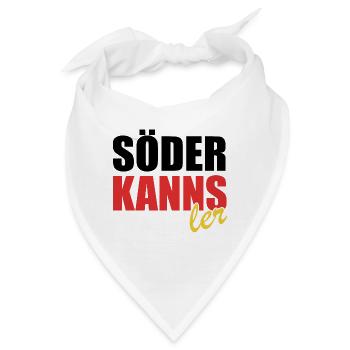 Söder kanns - Kanzler - Kanzlerkandidat - Bandana - Weiß - Vorne