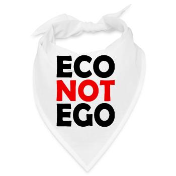 Eco not ego - Bandana - Weiß - Vorne