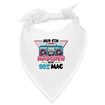 Nur ein Mädchen was 90s mag - Bandana - Weiß - Vorne