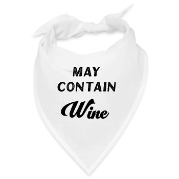 May Contain Wine - Bandana - Weiß - Vorne
