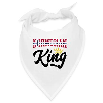 Norwegischer König Norwegen Norwegische Flagge - Bandana - Weiß - Vorne