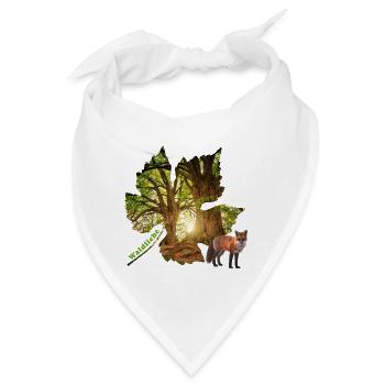 wald 48 mit fuchs - Bandana - Weiß - Vorne