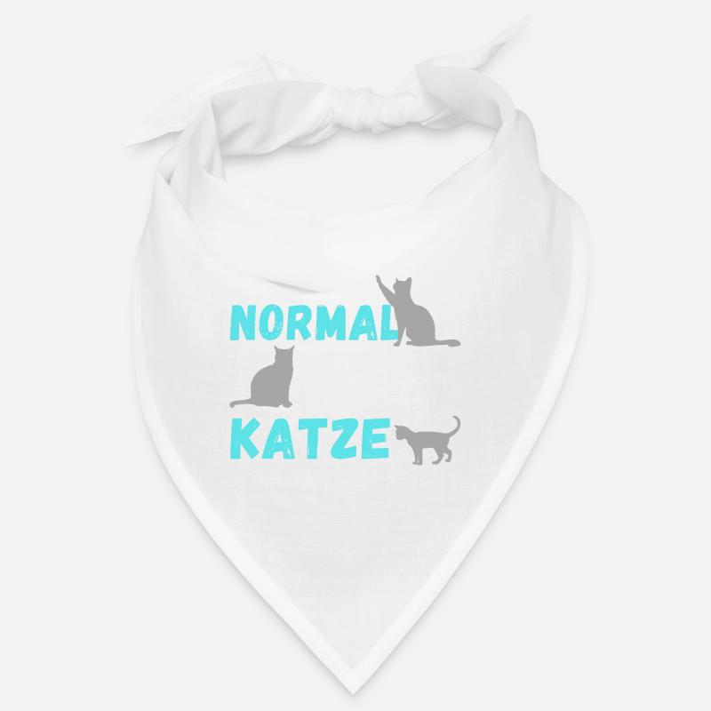 Ich war normal bis zur dritten Katze | Geschenk - Bandana - Weiß