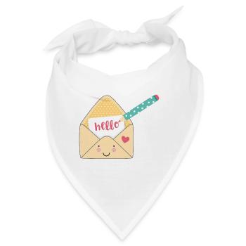 Brief mit Stift - Bandana - Weiß - Vorne