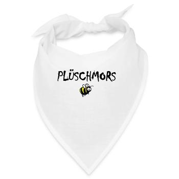Plüschmors, Hummel, Plattdeutsch - Bandana - Weiß - Vorne