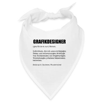 Grafikdesigner-lustige Wörterbuch-Definition - Bandana - Weiß - Vorne