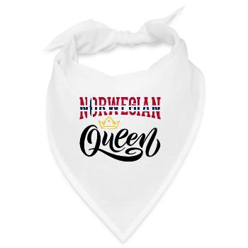 Norwegische Königin Norwegen Norwegische Flagge - Bandana - Weiß - Vorne