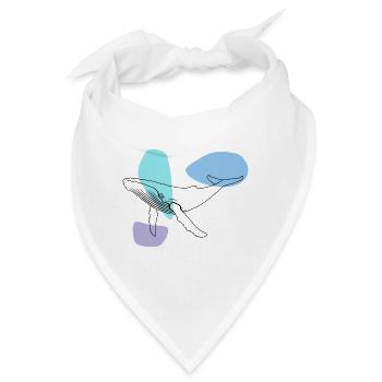 Wal - Buckelwal - Meeressäuger - Geschenk - Bandana - Weiß - Vorne