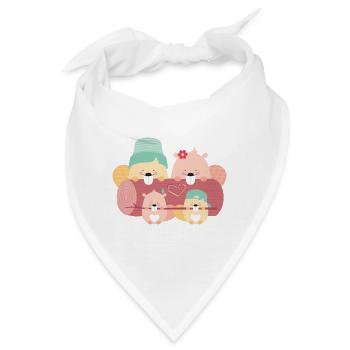 BEAVER FAMILY - Bandana - Weiß - Vorne