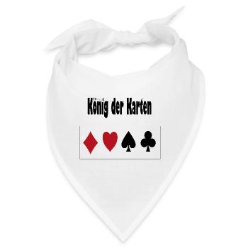 König der Karten - Bandana - Weiß - Vorne