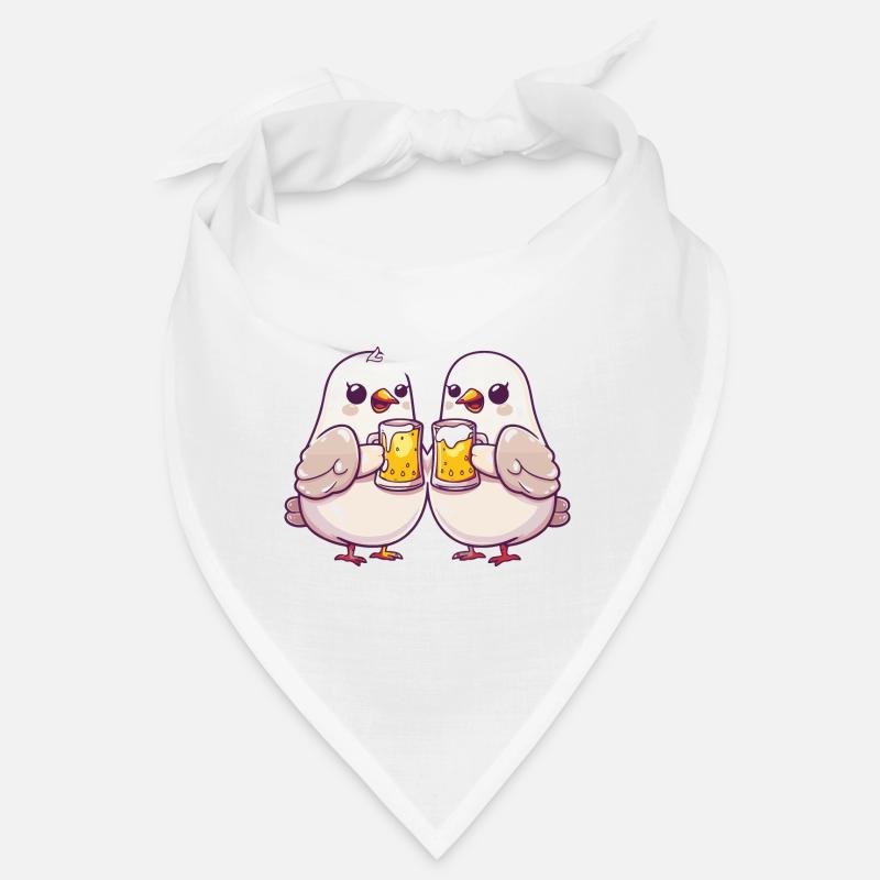 Taube Vogel Comic Bier Party Trinken Bandana