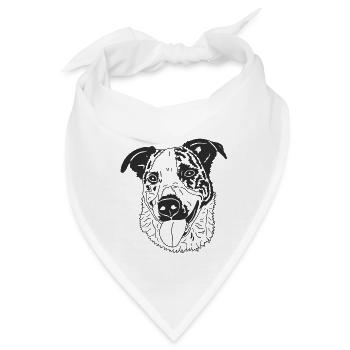 Basenji Mix - Bandana - Weiß - Vorne