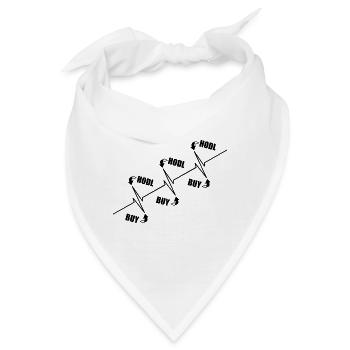 BUY AND HOLD HEARTBEAT / HERZSCHLAG - Bandana - Weiß - Vorne