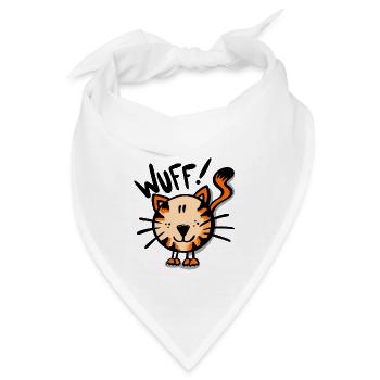 Katze Wuff - Bandana - Weiß - Vorne