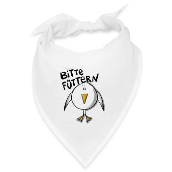 Möwe Füttern - Bandana - Weiß - Vorne