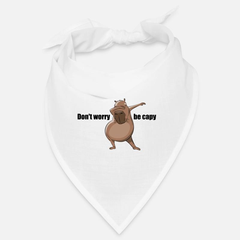 Don't worry be capy - Dabbing Capybara Geschenk Bandana