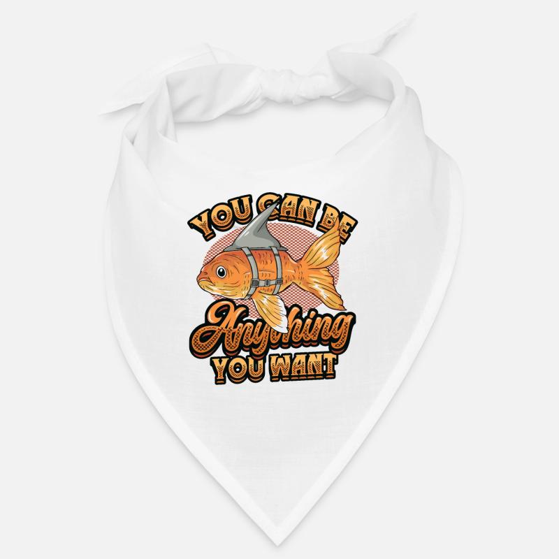 Goldfish Be A Shark, motivational message. Bandana