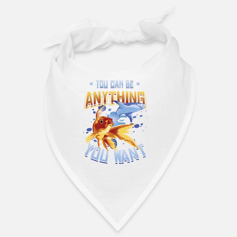 Goldfish Be A Shark, motivational message. Bandana