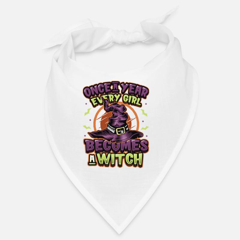 Once every girl becomes a witch on Halloween. Bandana