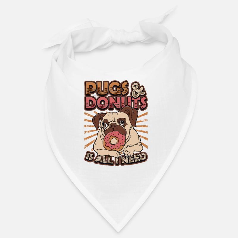 Mops Donut Lover Bandana
