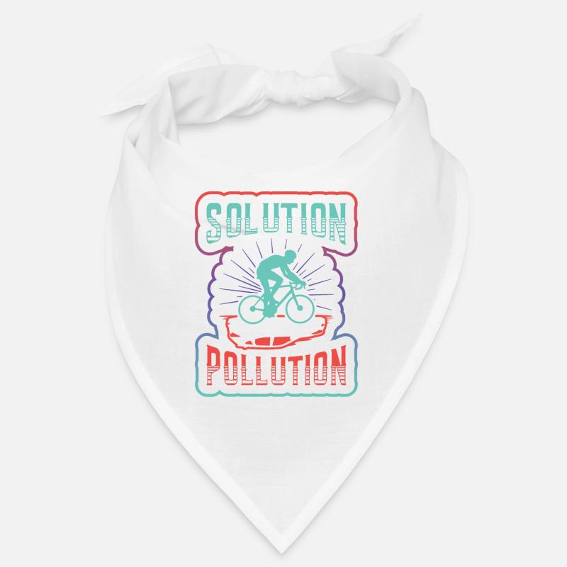 Polution Solution Umweltschutz Radfahren. Bandana