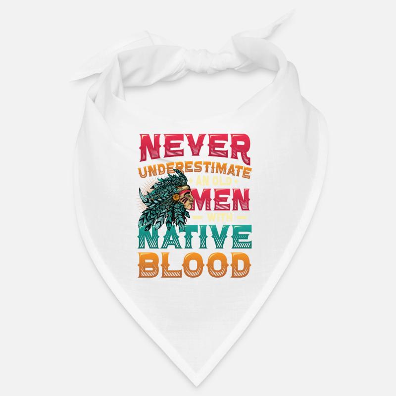 Old men with native blood, Indians. Bandana