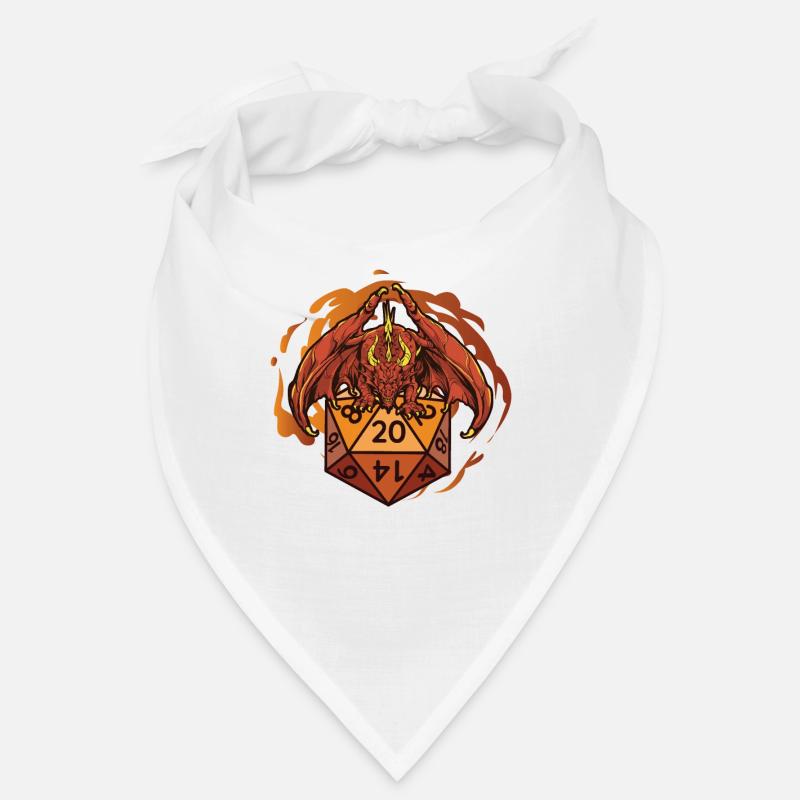 Drache Mit D20 Würfeln Bandana