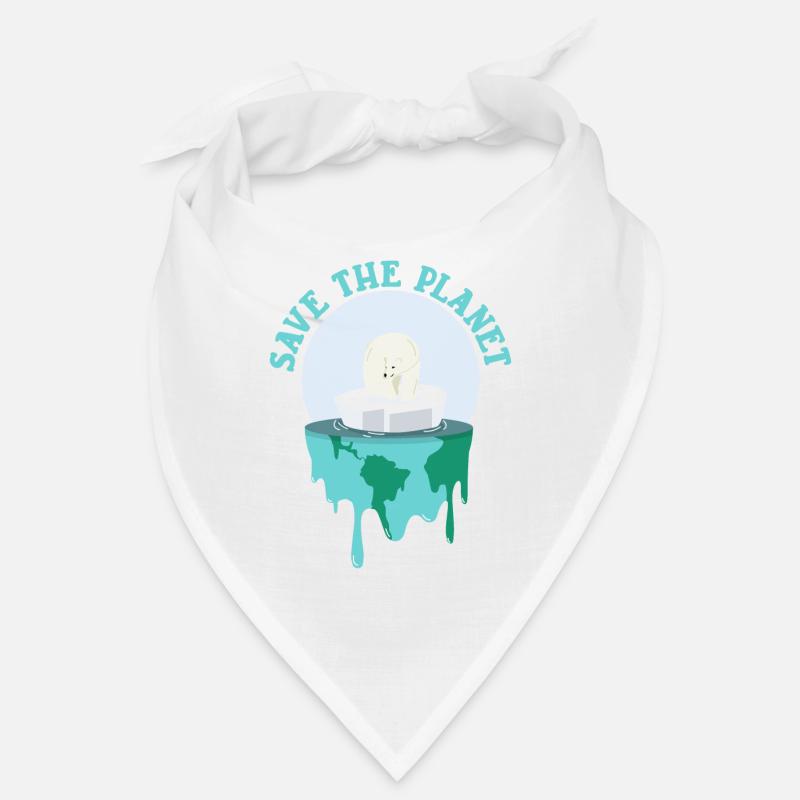 Save The Planet Climate Change Polar Bear Bandana