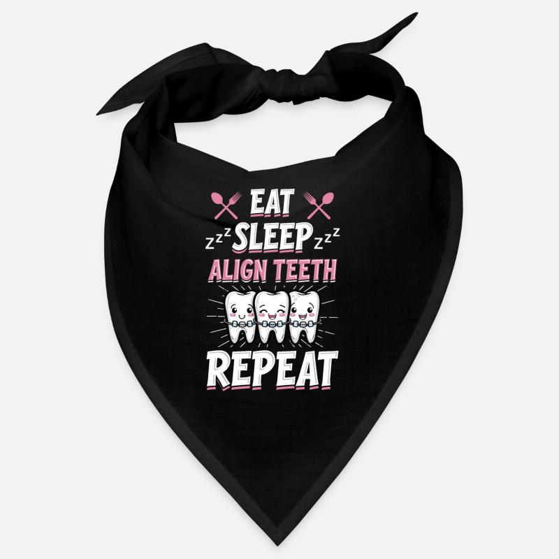 Eat Sleep Align Teeth Dentist Bandana