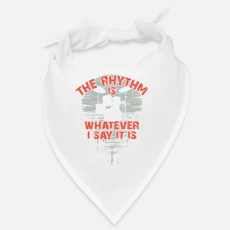 Drumset Silhouette mit Spiegelung lustiger Spruch Bandana