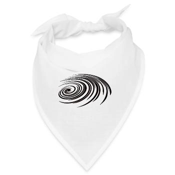 Spirale Geometrie - Spiralgalaxie - Bandana - Weiß - Vorne
