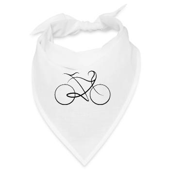 Fahrrad eine Linie - Harmonie - Dynamik - Bandana - Weiß - Vorne