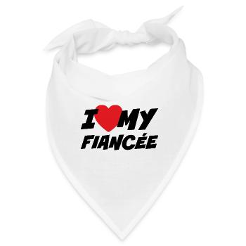 Ich liebe meine Verlobte - Bandana - Weiß - Vorne